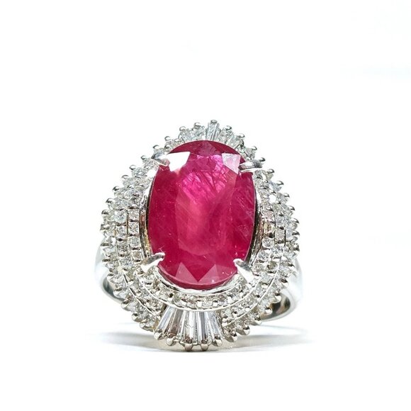 Jewelry Ring Ruby 7.65ct Platinum 1321838 display picture 1
